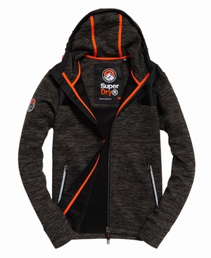 Superdry Mountain Cipzár Férfi Kapucnis Pulóver Fekete | SXMPQ8254